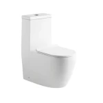 Floor Mounted WC Size 25 cm, Chinese Round Shape, White Color