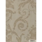 ورق جدران ايطالي، لون بيج، تصميم ورود، مقاس 10 م×0.73 م، موديل 305011