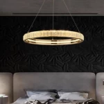 Modern Ceiling Light, Diameter 100 cm, Adjustable Height 50-120 cm, Golden color