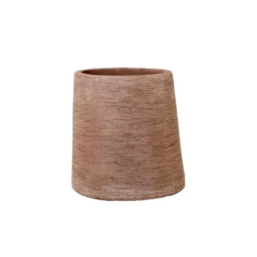 Concrete Decorative Pot 50x50 cm Light Brown Cylinder | Verde