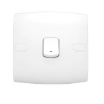 مفتاح كهرباء مفرد ثنائي القطب مع مؤشر ليد 20 امبير ألف كلاسيك الفنار مقاس 7×7 سم اللون ابيض 