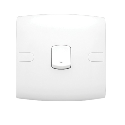 Electrical Light Switch 1 Gang Double Pole LED 20 Amp 7×7 cm White | Al Fanar