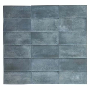 Denia Porcelain Tiles for Walls 15×5 cm, 8 mm Thickness, Blue Matte | Denia