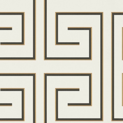 Italian Geometric Wallpaper 10m x 0.70m Off White, Model Z76001 | Balbaid Decor Company