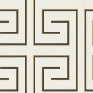 Italian Geometric Wallpaper 10m x 0.70m Off White, Model Z76001 | Balbaid Decor Company