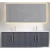Marble Top Wash Basin Size 120 cm, Gray Color with Wooden Cabinet