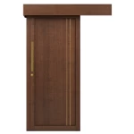 Premium Wooden Sliding Doors, Size 265 × 110 cm, Brown , Model BM02