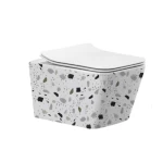 Wall Mounted Western Toilet Square Size 18 cm, White Color