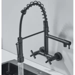 Wall Mounted Kitchen Mixer Pull Out Size 43x20 cm, Black Color