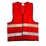 Safety Coat Size L, Weight 120g, Red Color, Material Polyester