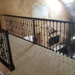 Round Galvanized Iron Railing for Side Mounting, Handle Size 2 inch, Height 110 cm