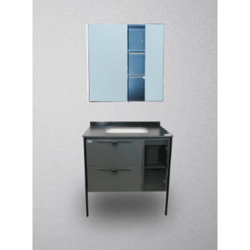 Wooden Washbasin 80 cm with Mirror, Plywood Model | Zinco Trading Company