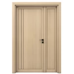 باب ونصف خشب بلاستيك مركب، مقاس 160 × 235 سم، سماكة 6 سم، بيج، رقم المنتج BMO2