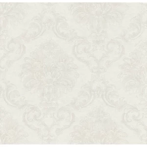 Italian Wallpaper 10m x 0.73m Off White, Model 25007 | Balbaid Decor Company