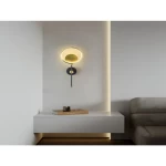 OLEDO Wall Light, LED Bulb, Sandy Black Color, Size 245×580×140 mm