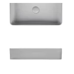 Ceramic Over Counter Wash Basin Surface Rectangular Shape Size 61.5×40.5×11.5 cm, Matte White