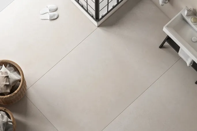 Matt Porcelain Tiles Size 120x278 cm, Beige Color, Concreta Model | Abyat Company