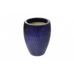 مزهرية سيراميك طول 55 سم عرض 42 سم لون أزرق