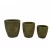 Fiberglass planting pot, size 30x30 cm, brown color