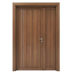 Premium Wooden Double and a Half Door with Classic Design, Brown, Size 160 × 235 cm, model MO2 