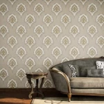 ورق جداري تصميم كلاسيك، مقاس 10 م×50 سم، لون كريمي غامق