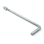 White Zinc Plated Anchor Bolt (L) Type, Size 3/4 inch Length 300 mm
