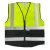 Reflective Safety Vest 3M, Reflective strips, Size L, (Black/Yellow) Color, 4 Pockets, Polyester