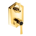 Two Way Shower Mixer, Dimensions 15×23.8×12.1 cm, Shinny Gold Color