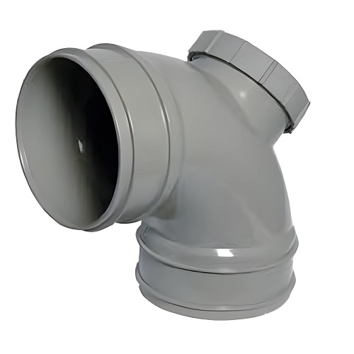 UPVC Access Elbow 87.5° Diameter 82 mm, Length 170 mm, Grey | Cosmoplast