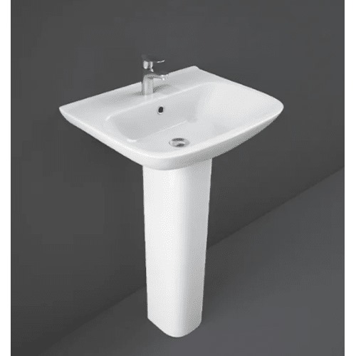 Floor Base Bathroom Washbasin 52x43 cm Alpine White | RAK Ceramics