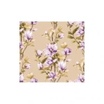Floral wall covering beige color, length 10 m, width 0.53 m, model TR20909