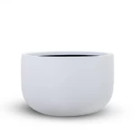 Fiberglass Flower Holder, Round, 16 cm Width, 27 cm Height, White