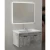 Modern Wooden Wash Basin with LED Mirror, Size 80×48 cm