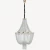 Modern Gold and Transparent Chandelier, Height 27 cm, Width 88 cm, Length 88 cm