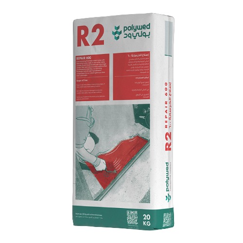 Cementitious Repair Mortar Shrink Resistant R2 Polyweed 600, 20 kg | Polywed construction chemicals