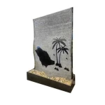 Luxury Decorative Marble Waterfall, Dark Brown Color, Size 120 × 50 × 200 cm, Product Number DF-20003