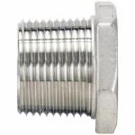 Stainless Steel 304 Hex Bushing, Grainger Approved Brand, Size 1 x 1/2 inch, Silver Color
