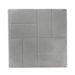 Concrete Decorative Floor Tiles Interlocking Squares Design, Size 40x40x4 cm, Cement Color | Al Sarif Company