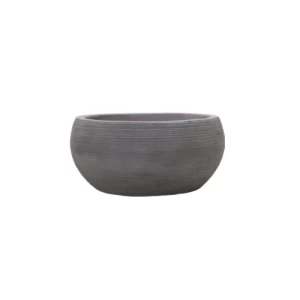 Cement Round Shape Plant Pot Gray, Width 35cm Height 76cm | Verde