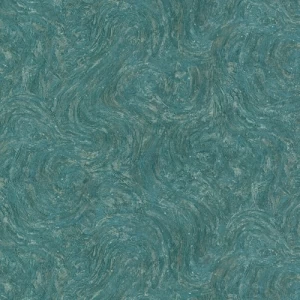 Italian Wallpaper Wavy Design Size 10mx1.06m Turquoise Color | Balbaid Decor Company