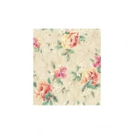 American Wallpaper Beige Color Floral Design, Size 10mx0.53m, Model aq50805