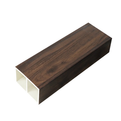 Interior Partition Columns Wood Alternative PVC 10×5 cm, 2.90m Height, Dark Brown | Luxury line