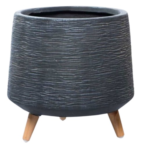 Fiber Cement Pot 60x18x29 cm Dark Gray | Sultan Garden Center