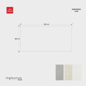 بلاط سيراميك ASTOR للجدران 60× 120 سم، سطح غير لامع، رمادي، سماكة 9 - 8.7 مم | ASTOR