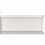 بلاط سيراميك Frame للجدران الداخلية والخارجية، حجم 7.5×22.5 سم، سطح لامع، لون أبيض، سمك 10 مم
