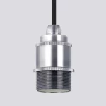 Indoor Pendant Light with Single Bulb, silver Color, Size 48 × 86 mm, Cord Length 1500 mm