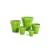 Plastic planting basin, size 14x14x14 cm, green color