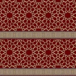 موكيت مساجد سميك صوف هت ست، ارتفاع خيط 12 ملم، لون احمر مع بيج، موديل سوبر  