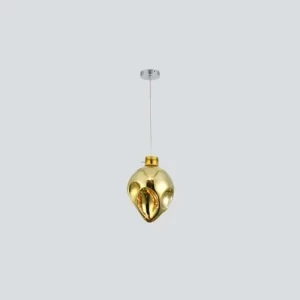 Elegant Ceiling Chandelier Diameter 25 cm Length 30 cm Cable 200 cm Single Bulb, Gold Color | 