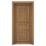 باب بريميوم خشب طبيعي، لون بني فاتح، سمك 6 ملم، مقاس 235 × 115 سم، موديل EX05